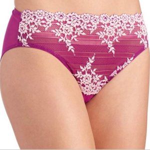Wacoal Embrace Hi-Cut Lace Bikini Hollyhock Chalk Pink